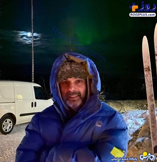 پیمان معادی در سرمای منفی ۲۸ درجه قطب شمال!/عکس پیمان معادی در سرمای منفی ۲۸ درجه قطب شمال!/عکس