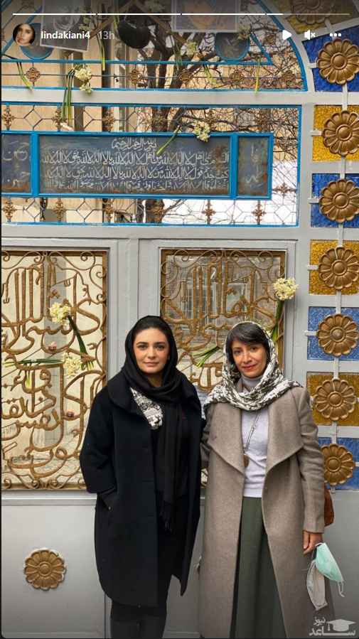 لیندا کیانی در آرامگاه فروغ فرخزاد + عکس لیندا کیانی در آرامگاه فروغ فرخزاد + عکس