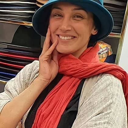 کلاه بزرگ بر سر هدیه تهرانی + عکس هدیه تهرانی