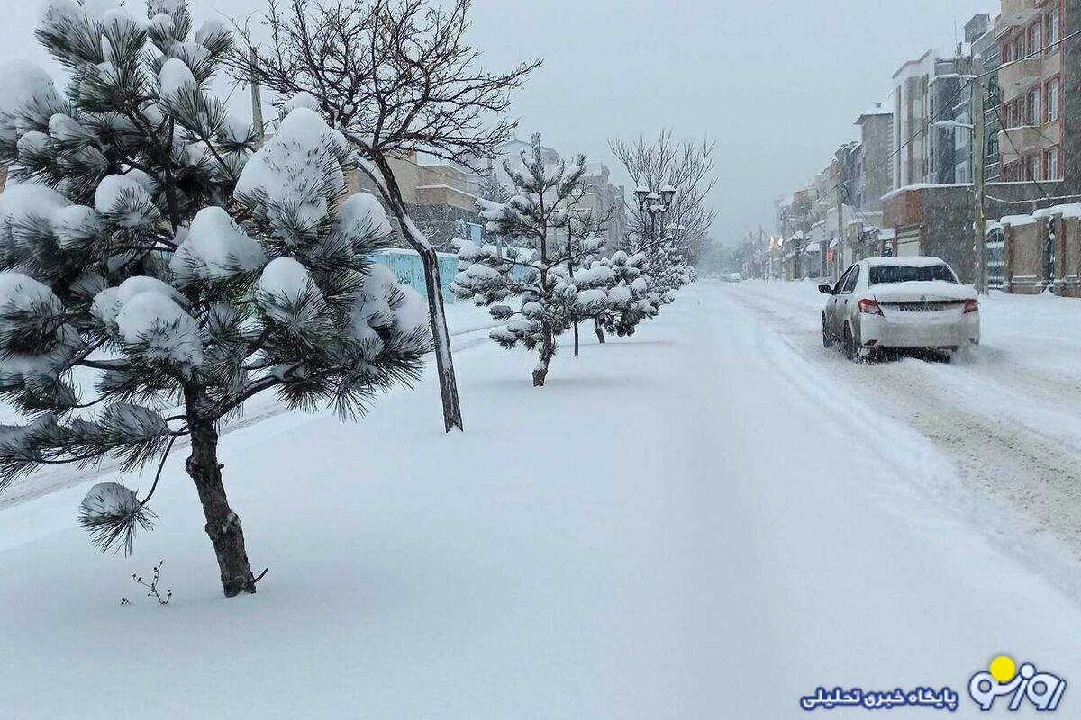 بارش برف و باران در جادههای ۵ استان کشور بارش برف و باران در جادههای ۵ استان کشور