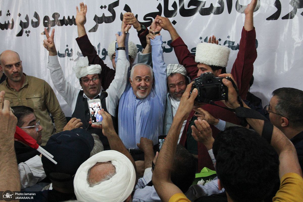 ظریف در راه تبلیغ مسعود پزشکیان ذوب شد!