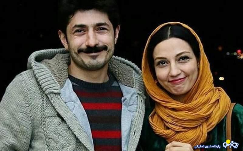 قاب عاشقانه حدیث میرامینی و همسرش در یک مراسم قاب عاشقانه حدیث میرامینی و همسرش در یک مراسم