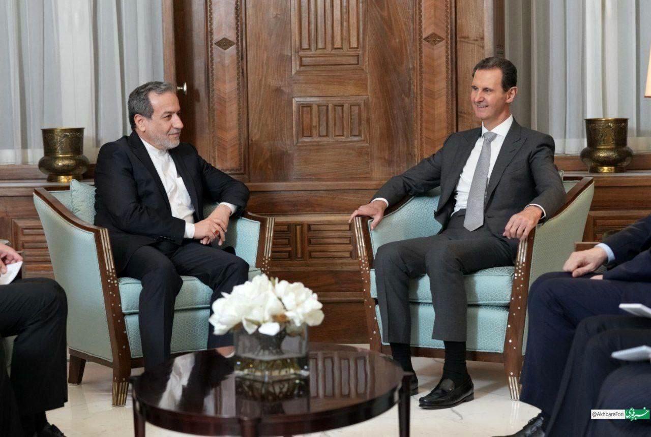 بشار اسد پیدا شد؛ تصاویری از دیدار مهم عراقچی با بشار اسد در دمشق بشار اسد پیدا شد؛ تصاویری از دیدار مهم عراقچی با بشار اسد در دمشق