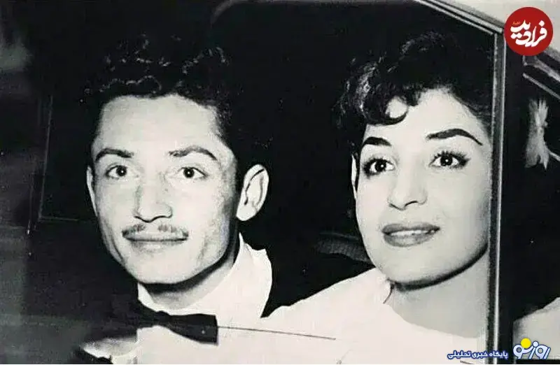 همسر جمشید مشایخی در ۲۱ سالگی در کنار همسرش!